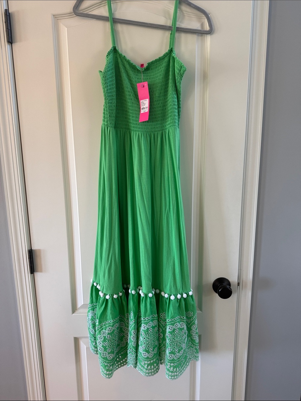 NWT, women’s Lilly Pulitzer Modesto dress, size large in Cabana green.